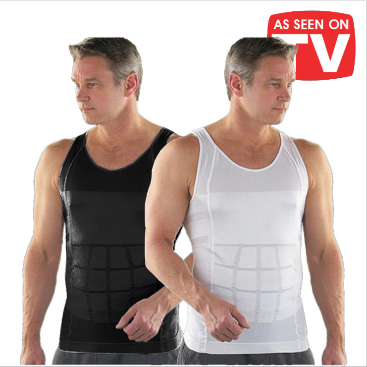Amazon Hot Sale Men&#039;s Body Shape Vest Slim N Lift TV Shopping Waist Girdling Belly Contraction Underwear T