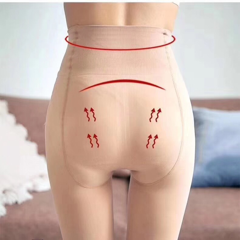 High waist, abdomen, buttock in spring and autumn, medium thick fleshless bare leg pantyhose, female anti-hook, plus-size bottom pantyhose