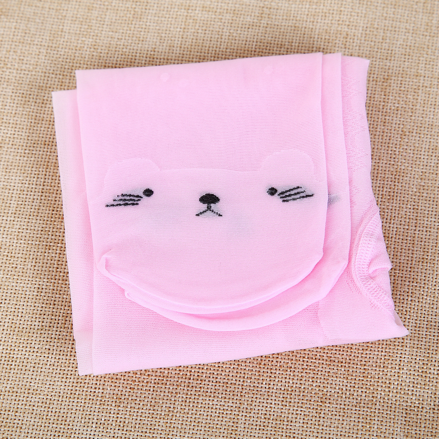 1023. Summer Ultra-Thin Children's Stockings Pantyhose Girls' Cute Cartoon Cat Triangle Snagging Resistant Stockings