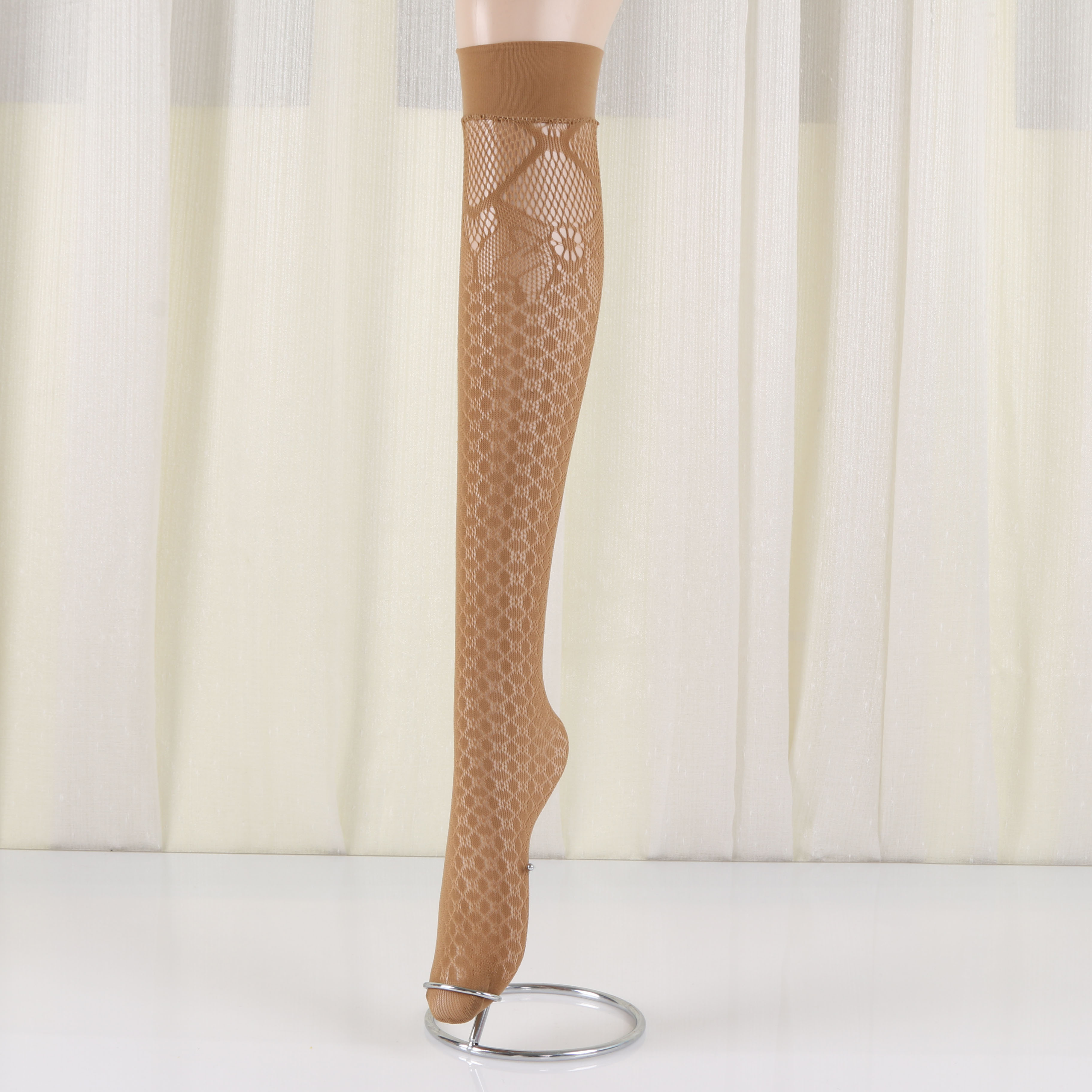 Mid-Calf Fashion Sexy Fishnet Stockings Pantyhose Jacquard Weave Socks