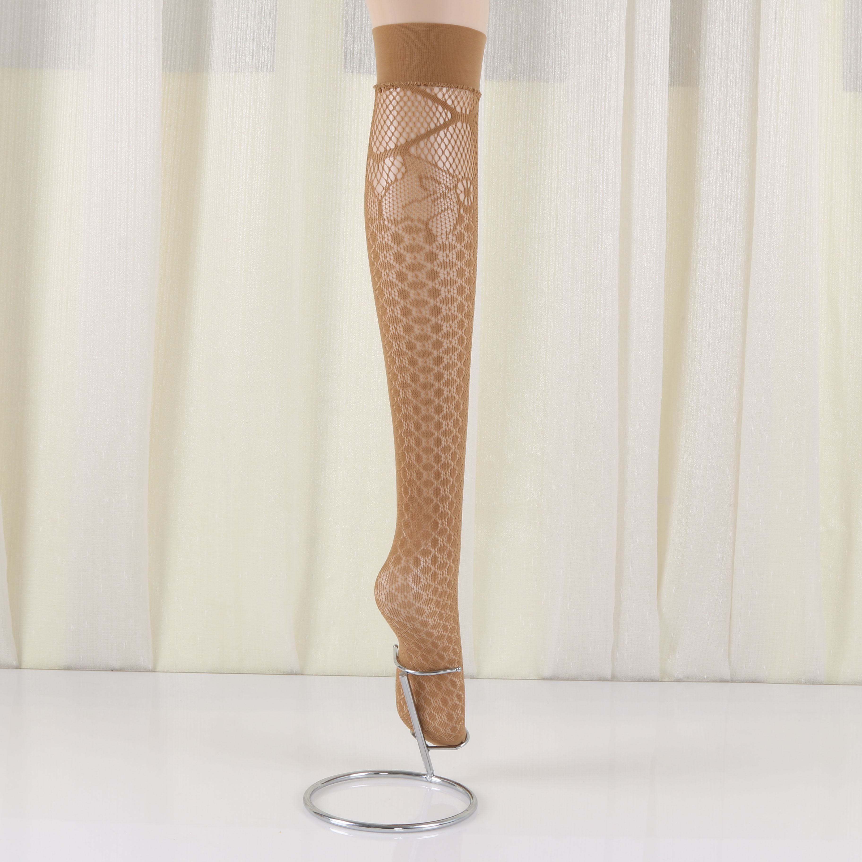 Mid-Calf Fashion Sexy Fishnet Stockings Pantyhose Jacquard Weave Socks