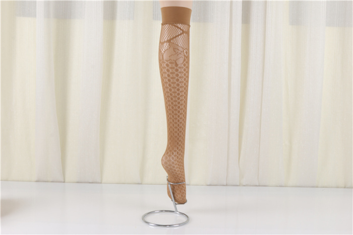 Mid-Calf Fashion Sexy Fishnet Stockings Pantyhose Jacquard Weave Socks