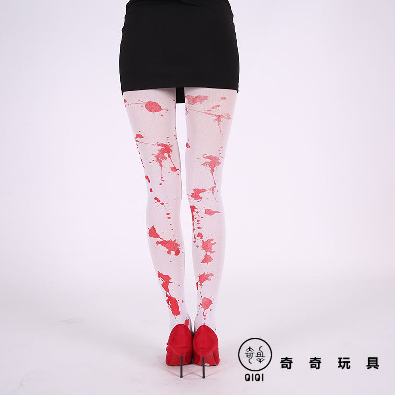 Cross border Halloween ghost day blood nurse pantyhose party dance role play blood pantyhose
