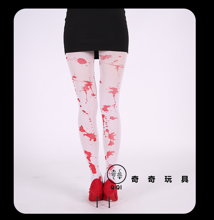 Cross border Halloween ghost day blood nurse pantyhose party dance role play blood pantyhose