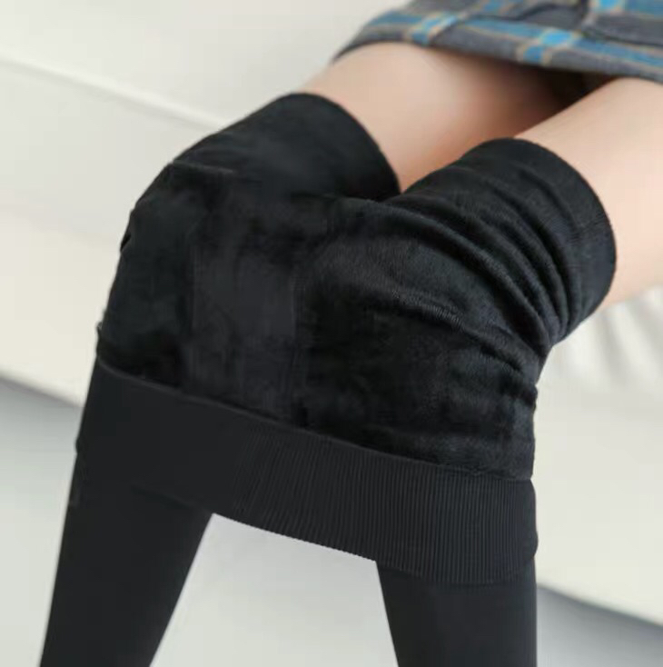 Autumn and Winter Velvet Padded Leggings Women's Thickened Pantyhose Cashmere New Slimming High Waist Black Foreign Trade Hot