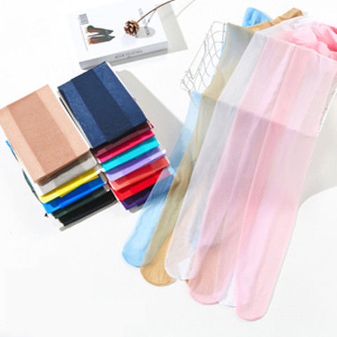 2025 Color Stockings Women&#039;s Anti-Snagging Transparent Candy Color Pantyhose Ultra-Thin White Leggings