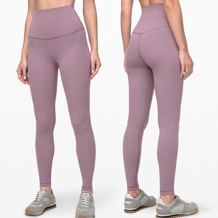 Lulu Yoga Clothes Peach Hip Raise Sportswear Fitness Trousers No Embarrassment Line Nude Feel High Waist Tight Yoga Pants