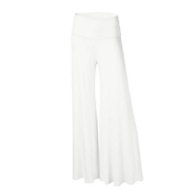 2020 Autumn New Hot Sale Foreign Trade Solid Color Wide Leg Trousers Tight Yoga Trousers Fitness Baggy Pants