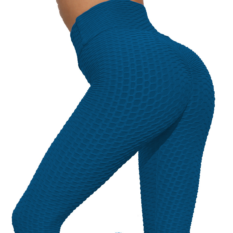 2021 New Yoga Bubble Pants Women's High Waist Hip Lift Peach Hip Tight Jacquard Sports Trousers Fitness Yoga Pants