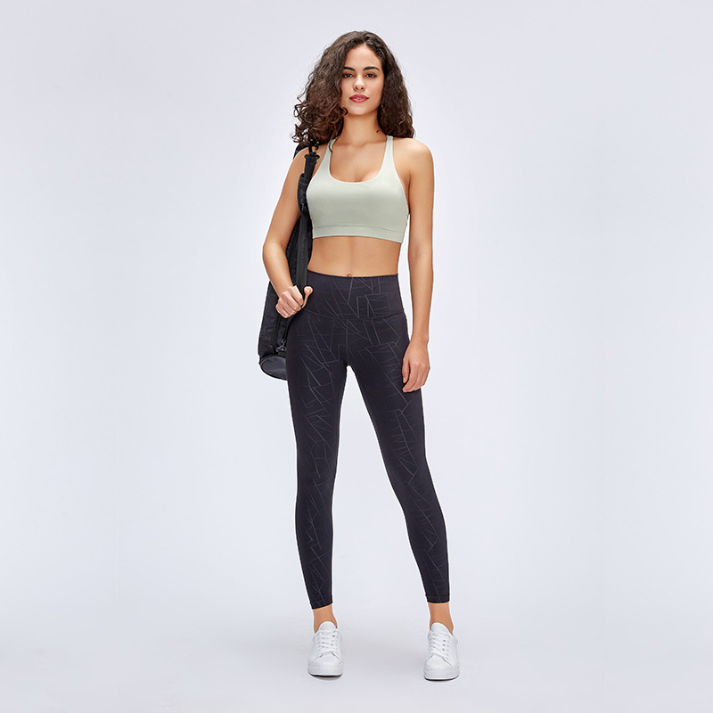 2020 Spring New Model Nude Yoga Pants Women&#039;s High Waist Hip Running Tight Elastic Feet Sports Fitness Trousers