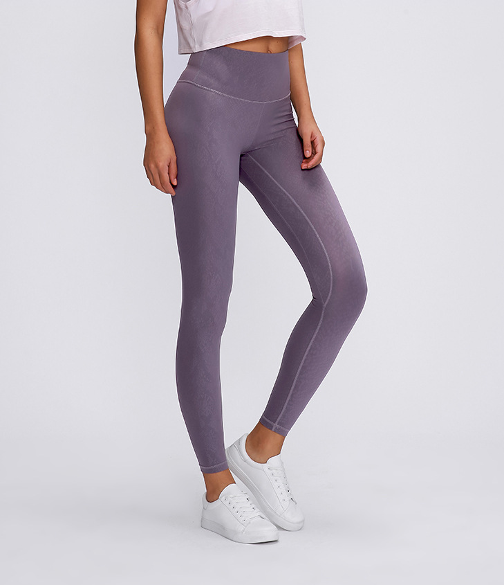 2020 Spring New Model Nude Yoga Pants Women's High Waist Hip Running Tight Elastic Feet Sports Fitness Trousers