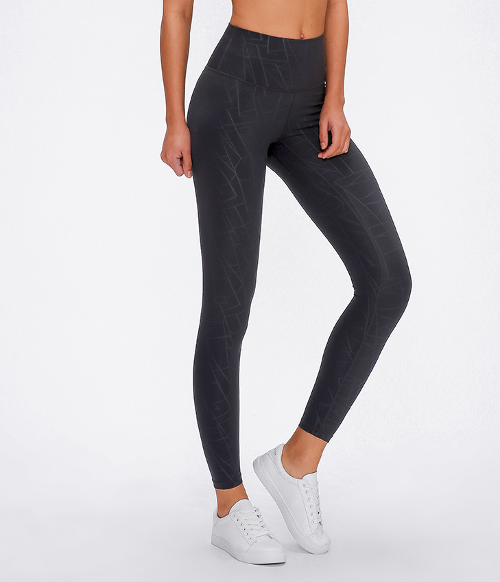 2020 Spring New Model Nude Yoga Pants Women's High Waist Hip Running Tight Elastic Feet Sports Fitness Trousers