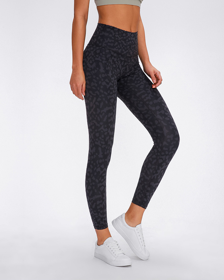 2020 Spring New Model Nude Yoga Pants Women's High Waist Hip Running Tight Elastic Feet Sports Fitness Trousers