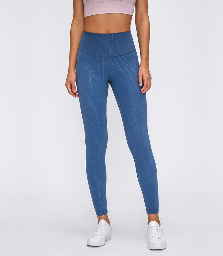 2020 Spring New Model Nude Yoga Pants Women's High Waist Hip Running Tight Elastic Feet Sports Fitness Trousers