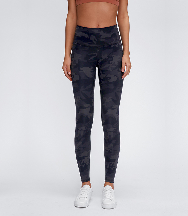 2020 Spring New Model Nude Yoga Pants Women's High Waist Hip Running Tight Elastic Feet Sports Fitness Trousers