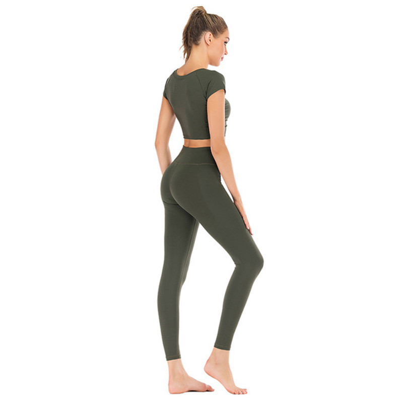 Spring and Summer New Tight Quick-Drying Nude Feel Nylon Yoga Suit Outdoor Sports Fitness Yoga Trousers