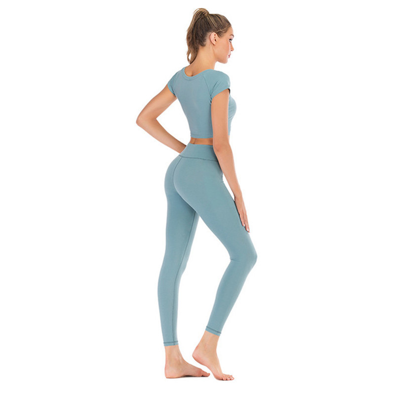 Spring and Summer New Tight Quick-Drying Nude Feel Nylon Yoga Suit Outdoor Sports Fitness Yoga Trousers Spring and Summer New Tight Quick-Drying Nude Feel Nylon Yoga Suit Outdoor Sports Fitness Yoga Trousers