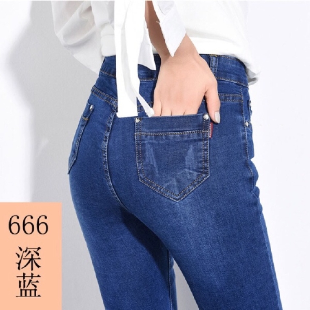 Good Quality Autumn and Winter Mid-High Waist Thick Jeans Women's Feet Stretch Fleece Korean Style Slimming and Tight Pencil Trousers Good Quality Autumn and Winter Mid-High Waist Thick Jeans Women's Feet Stretch Fleece Korean Style Slimming and Tight Pencil Trousers