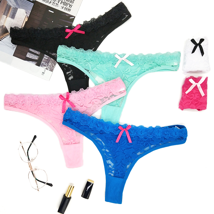 Yun Meng Ni Hot Sale T-Back Lace Panties Super Soft Sexy Ladies Lace Thong Panties