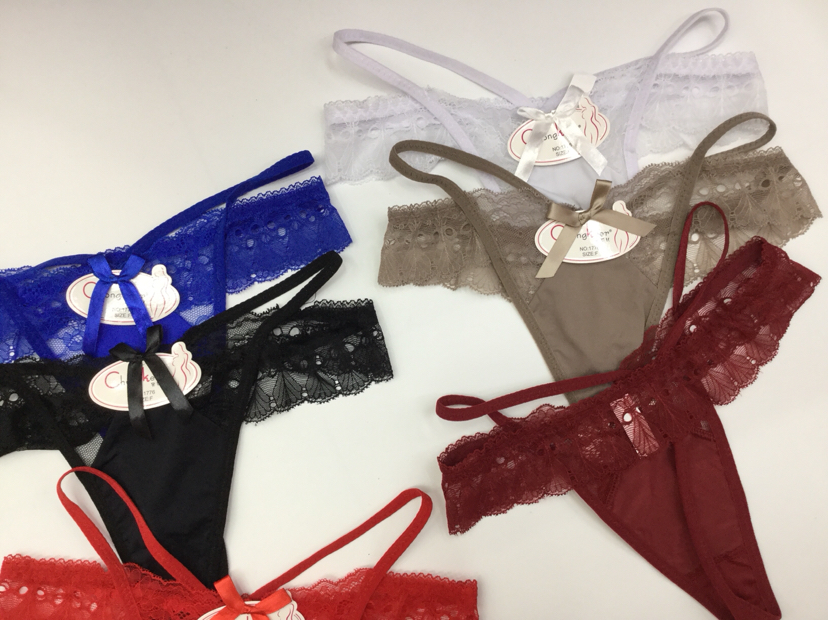 Lady Sexy Temptation T-Back Triangle Underwear Beautiful Hip Low Waist Luxury Women's Underwear T-Shaped Panties Wholesale