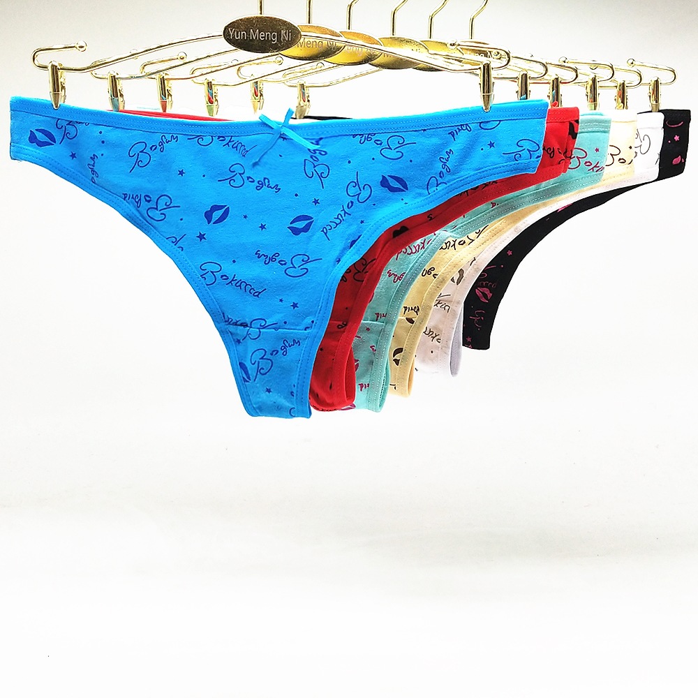 Yunmengni Fashion Letter Print Cotton Women's Underwear Foreign Trade in Stock Women's T-Back from AliExpress