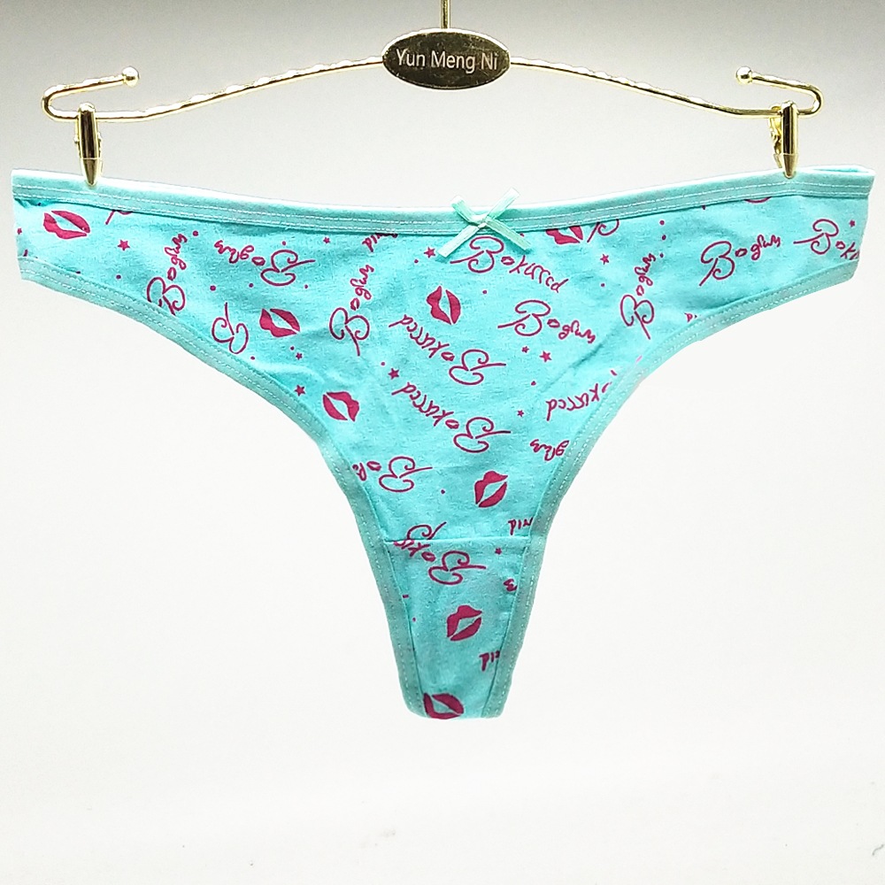 Yunmengni Fashion Letter Print Cotton Women's Underwear Foreign Trade in Stock Women's T-Back from AliExpress
