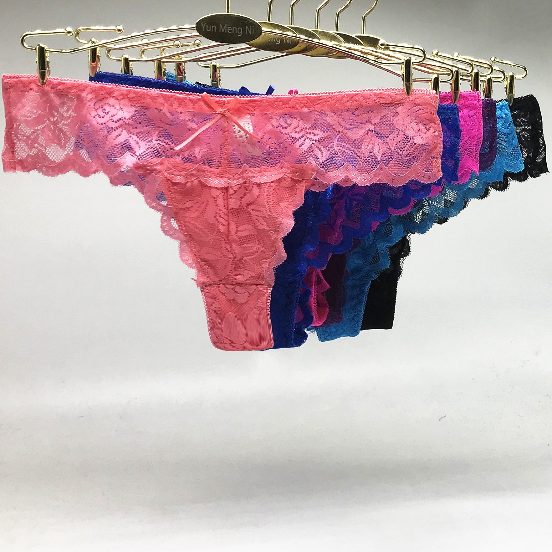 Yunmengni Foreign Trade in Stock Women's Lace T-Back Cross-Border AliExpress Amazon Women's Underwear 87169