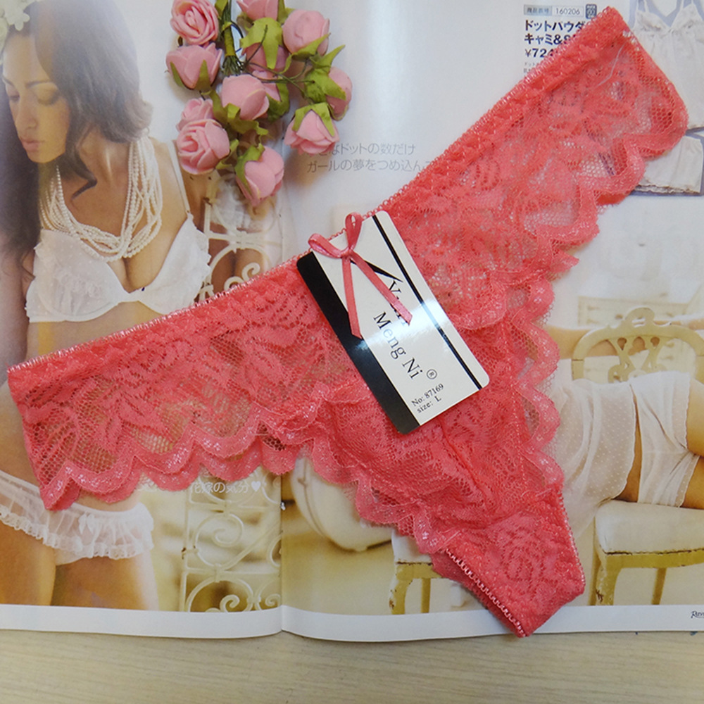 Yunmengni Foreign Trade in Stock Women's Lace T-Back Cross-Border AliExpress Amazon Women's Underwear 87169