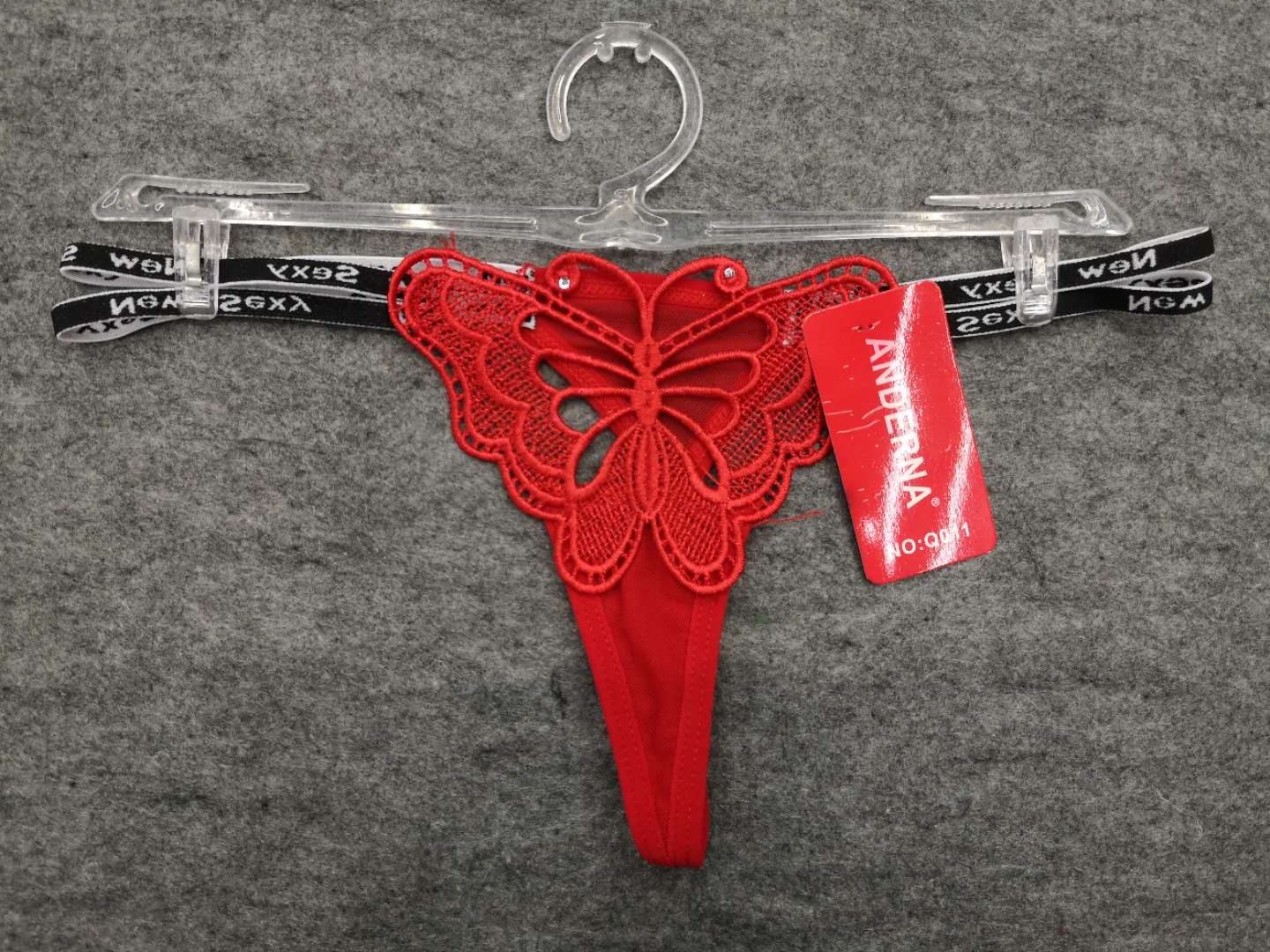 Ultra-Thin Ultra-Sexy Underwear Perspective Girl's Temptation Hot Low Waist Sexy T-Back Q011# English Tape