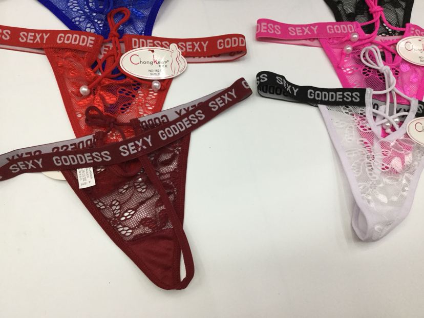 Lady Sexy Temptation T-Back Triangle Underwear Beautiful Hip Low Waist Luxury Women's Underwear T-Shaped Panties Wholesale