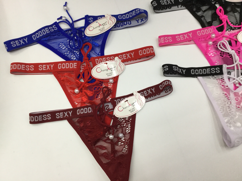 Lady Sexy Temptation T-Back Triangle Underwear Beautiful Hip Low Waist Luxury Women's Underwear T-Shaped Panties Wholesale
