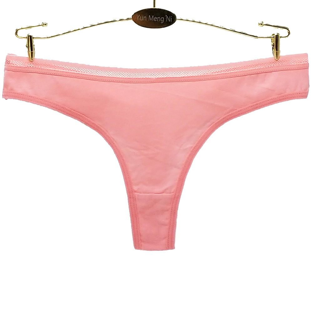 Yunmengni Foreign Trade Pure Color Cotton Foreign Trade Women's Underwear European and American Style Women T-Back AliExpress EBay Supply