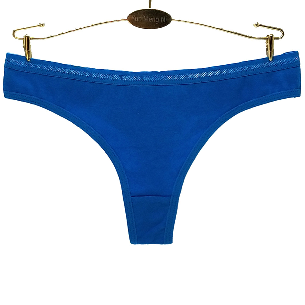Yunmengni Foreign Trade Pure Color Cotton Foreign Trade Women's Underwear European and American Style Women T-Back AliExpress EBay Supply