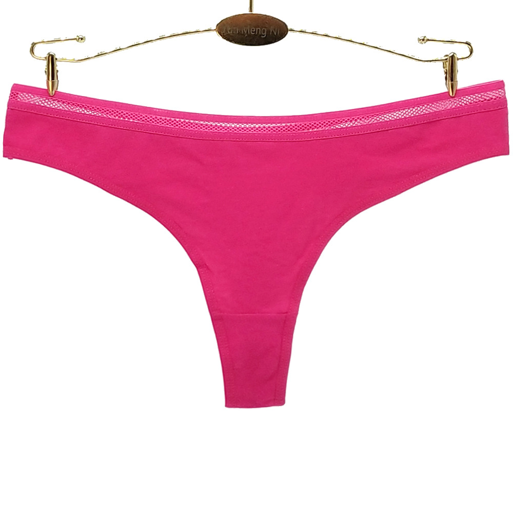 Yunmengni Foreign Trade Pure Color Cotton Foreign Trade Women's Underwear European and American Style Women T-Back AliExpress EBay Supply