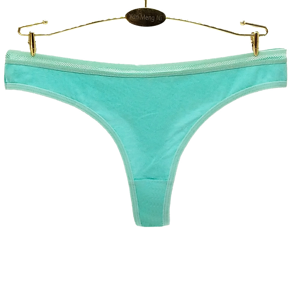 Yunmengni Foreign Trade Pure Color Cotton Foreign Trade Women's Underwear European and American Style Women T-Back AliExpress EBay Supply