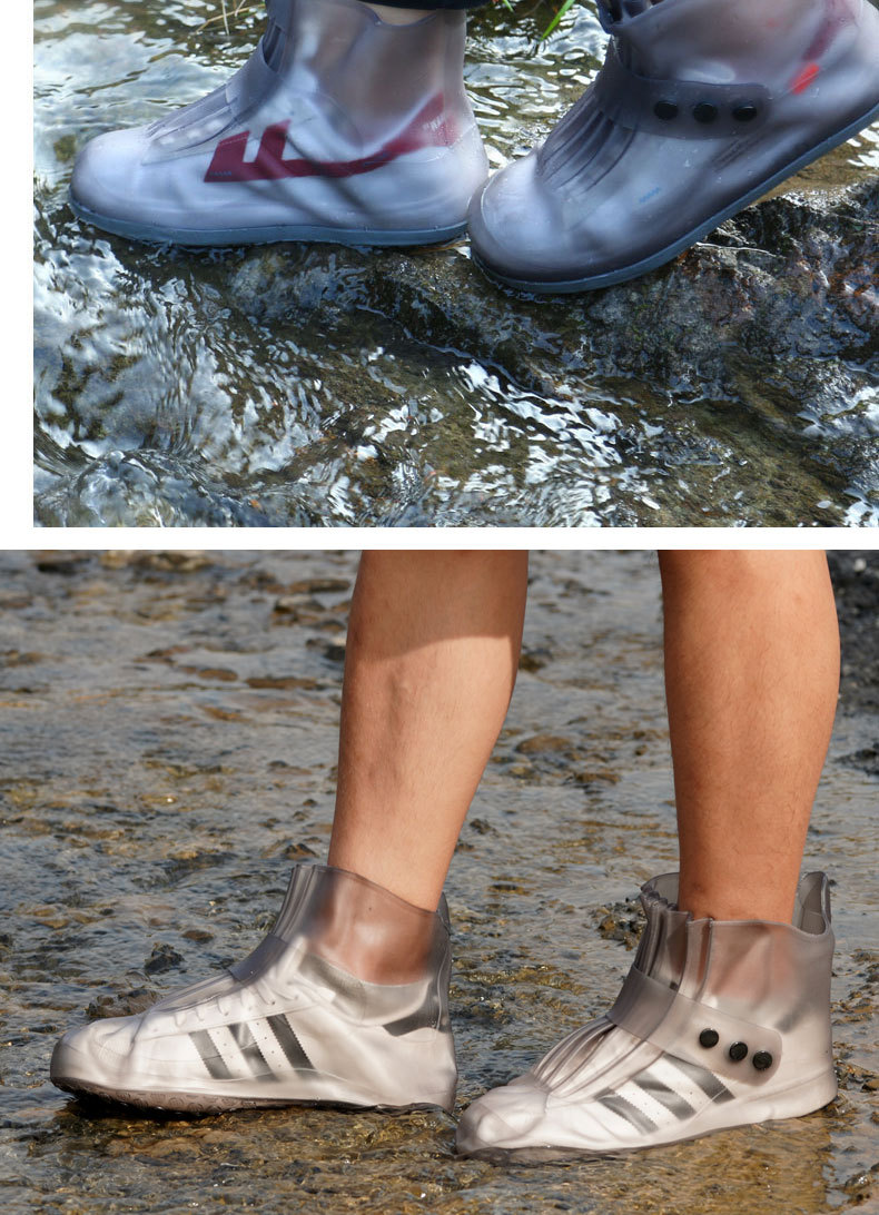 Shoe Cover Men's and Women's Shoe Covers Waterproof Non-Slip Rainy Days Booties Rain-Proof Thickening Wear-Resistant Sole High-Top Children's Silicone Rain Boots
