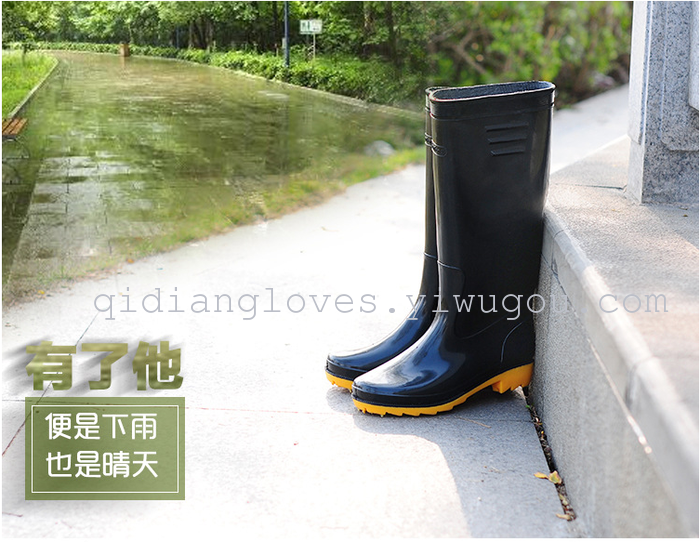 Manufacturers selling 2881 men Zhuang high rain boots boots waterproof non slip shoes water safety Dichotomanthes