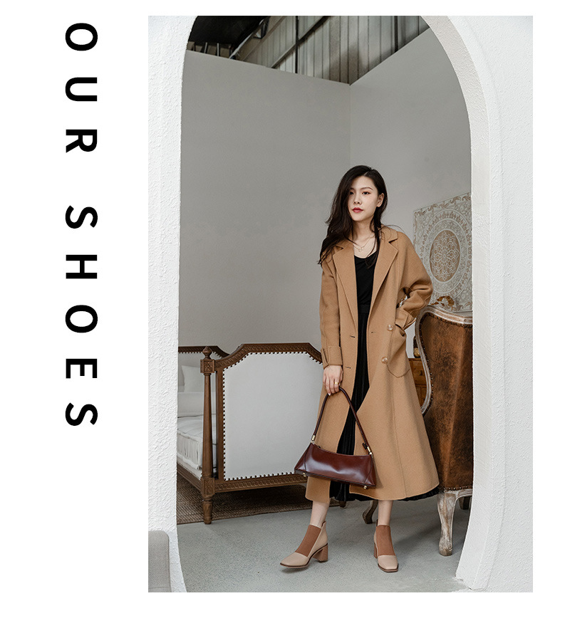 Spring 2021 New Women's Chunky Heel Genuine Leather Shoes Korean Style Square Toe Elastic Knitted Stitching Ankle Boots High Heel Not Blind Stitch Leather Boots Spring 2021 New Women's Chunky Heel Genuine Leather Shoes Korean Style Square Toe Elastic Knitted Stitching Ankle Boots High Heel Not Blind Stitch Leather Boots