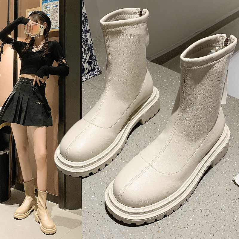 Boots High Flat Bottom 2021 New below the Knee Shorty Long Boots Female Slimming Knight Martin Boots Boots High Flat Bottom 2021 New below the Knee Shorty Long Boots Female Slimming Knight Martin Boots
