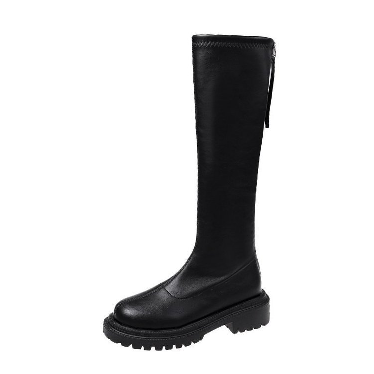Boots High Flat Bottom 2021 New below the Knee Shorty Long Boots Female Slimming Knight Martin Boots Boots High Flat Bottom 2021 New below the Knee Shorty Long Boots Female Slimming Knight Martin Boots