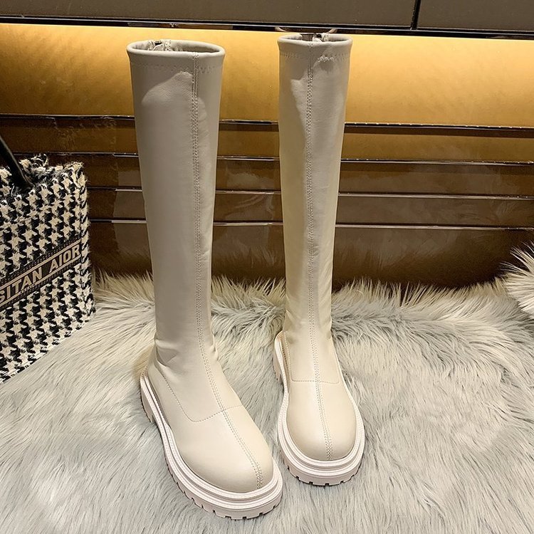 Boots High Flat Bottom 2021 New below the Knee Shorty Long Boots Female Slimming Knight Martin Boots Boots High Flat Bottom 2021 New below the Knee Shorty Long Boots Female Slimming Knight Martin Boots