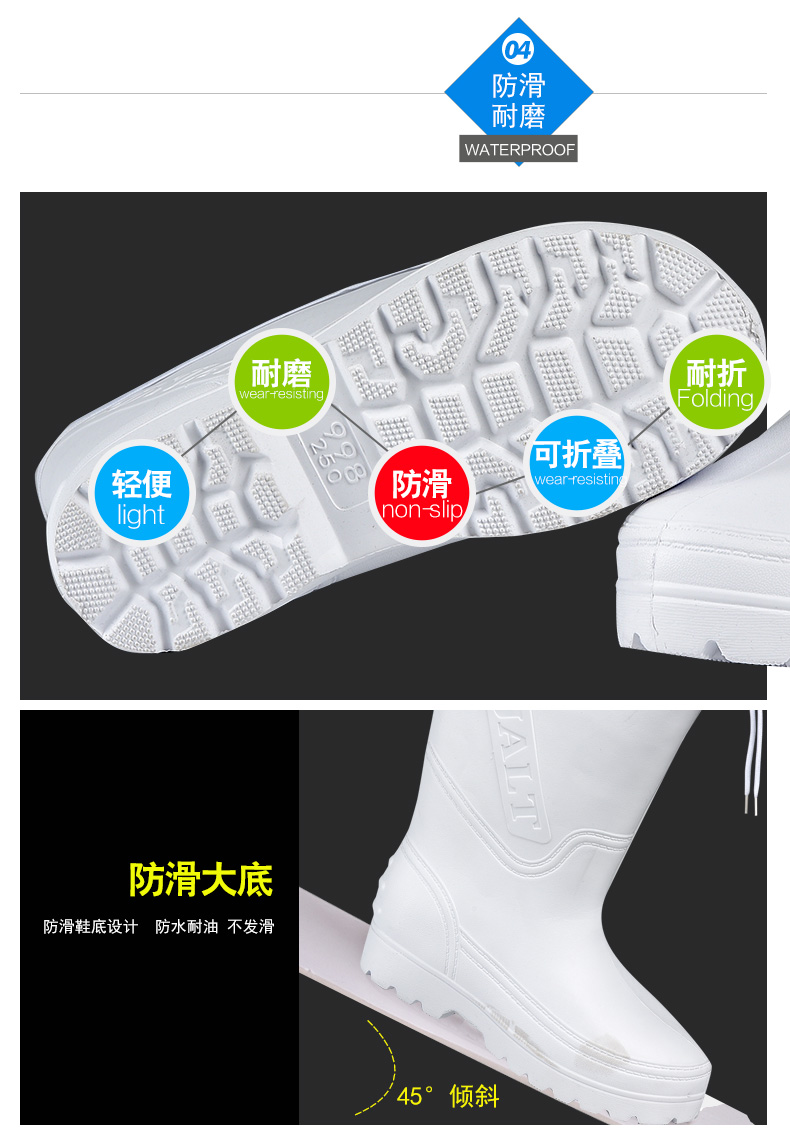 EVA Foam Rain Shoes Non-Slip Men's and Women's Rubber Boots High Oil-Resistant Kitchen Food Factory Waterproof Warm Winter Cotton Long Tube EVA Foam Rain Shoes Non-Slip Men's and Women's Rubber Boots High Oil-Resistant Kitchen Food Factory Waterproof Warm Winter Cotton Long Tube