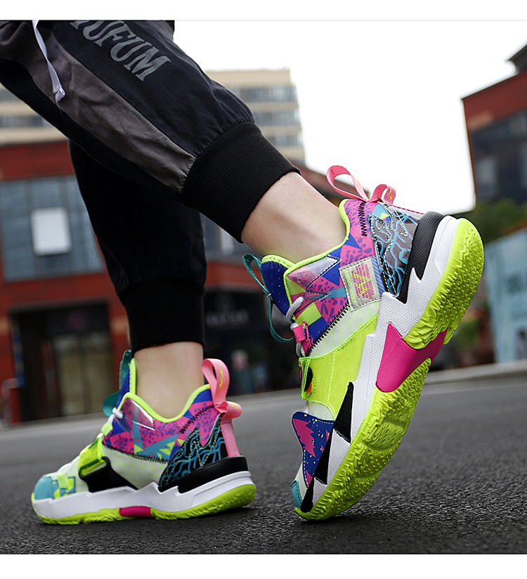 36-45 Basketball Shoes Couple's High-Top Weishao Same Style Combat Boots Breathable Casual White Shoes Student Sports Fashion Shoes