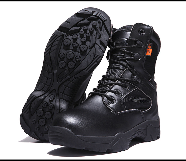 Consul Outdoor Men's Spring and Autumn High School Top Combat Boots Military Fans Waterproof and Hard-Wearing Combat Boots Desert Hiking Shoes