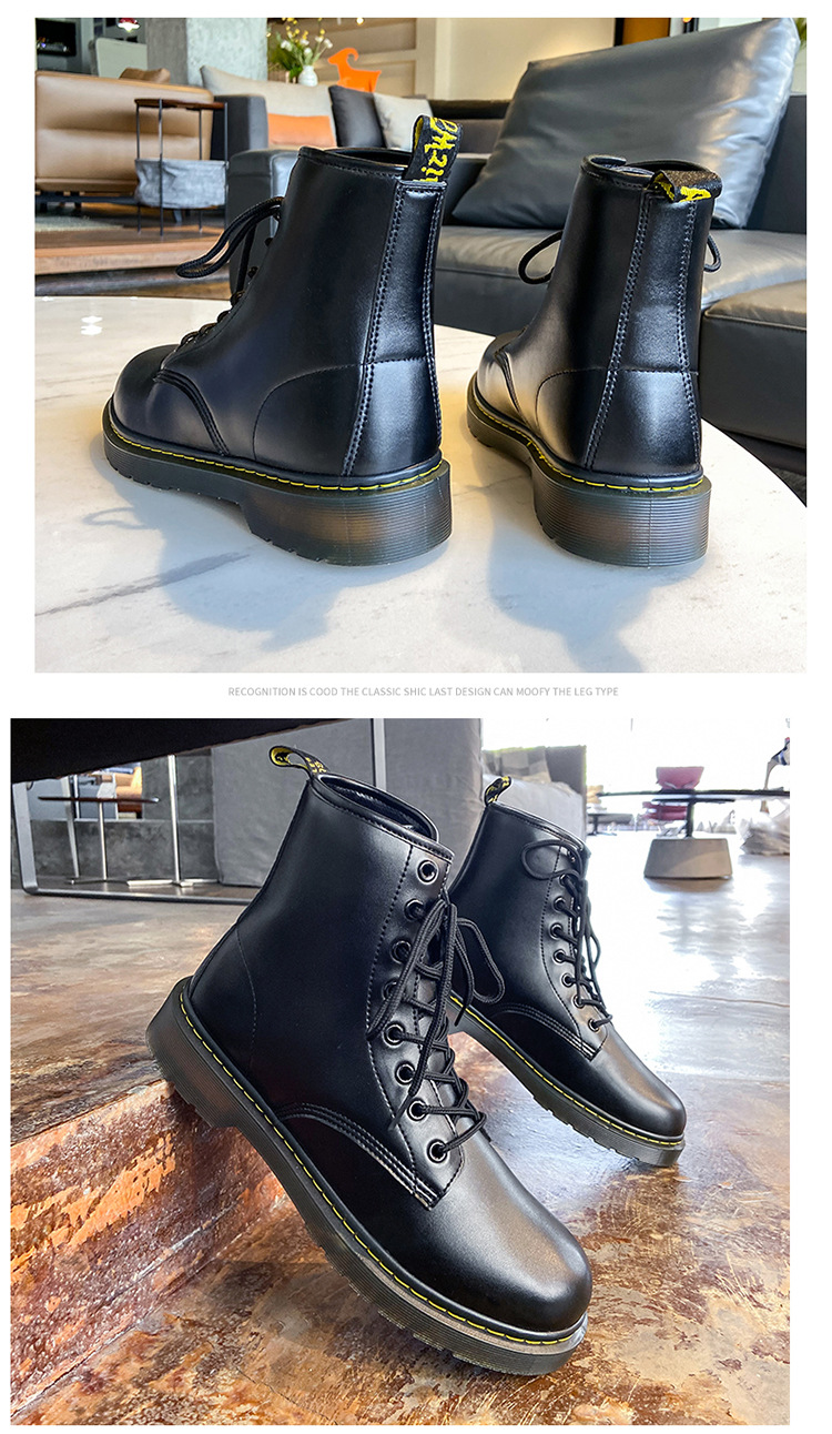 Fall 2021 New Fashion Trendy Dr. Martens Boots Men's High Top British Style Korean Style Worker Boot Versatile Couple Leather Boots
