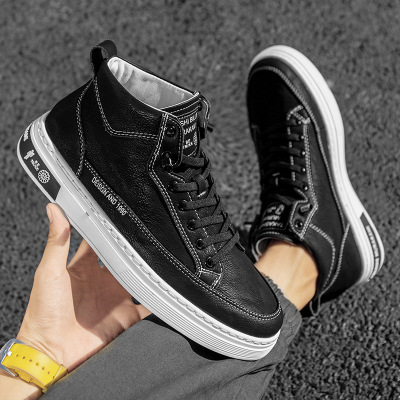 Men&#039;s Shoes 2020 Autumn New Board Shoes Men&#039;s Korean-Style Fashionable High-Top Men&#039;s Casual Shoes Dr. Martens Boots Men&#039;s White Shoes