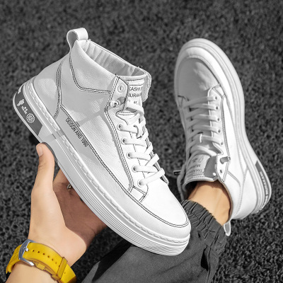 Men&#039;s Shoes 2020 Autumn New Board Shoes Men&#039;s Korean-Style Fashionable High-Top Men&#039;s Casual Shoes Dr. Martens Boots Men&#039;s White Shoes