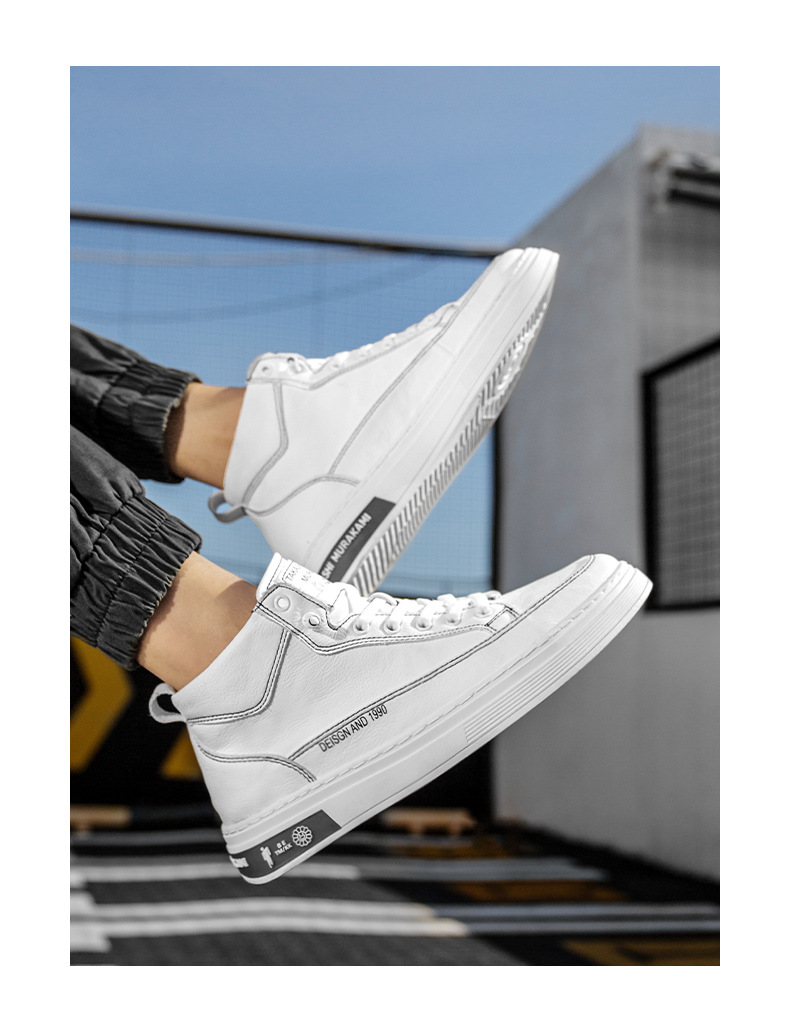 Men's Shoes 2020 Autumn New Board Shoes Men's Korean-Style Fashionable High-Top Men's Casual Shoes Dr. Martens Boots Men's White Shoes