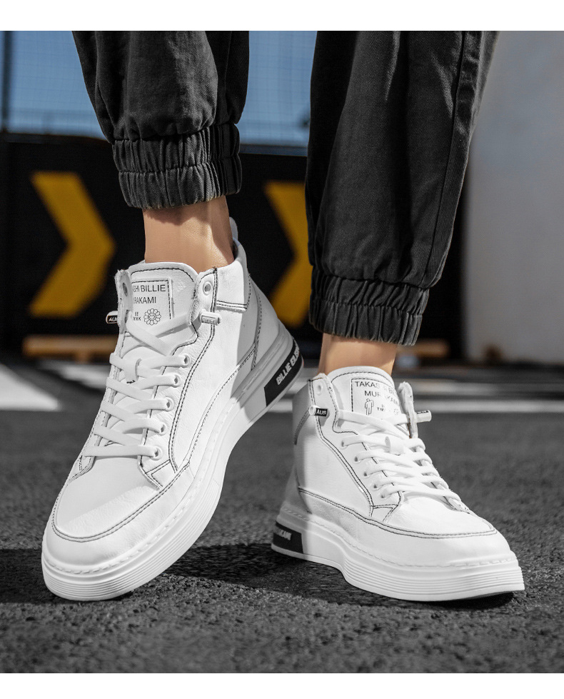 Men's Shoes 2020 Autumn New Board Shoes Men's Korean-Style Fashionable High-Top Men's Casual Shoes Dr. Martens Boots Men's White Shoes