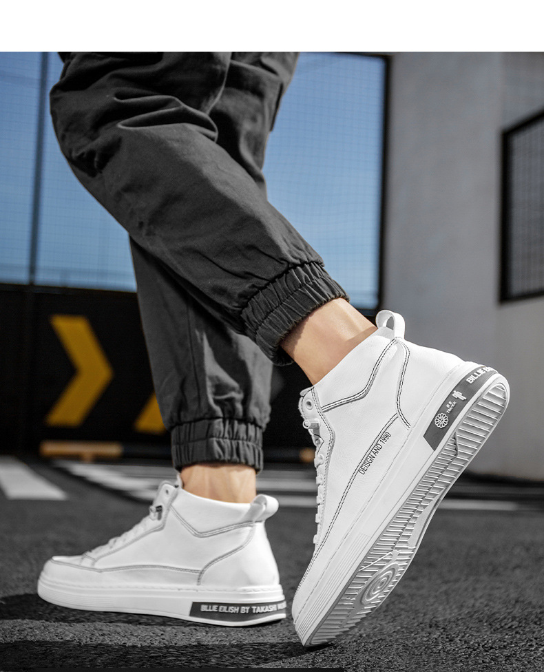 Men's Shoes 2020 Autumn New Board Shoes Men's Korean-Style Fashionable High-Top Men's Casual Shoes Dr. Martens Boots Men's White Shoes